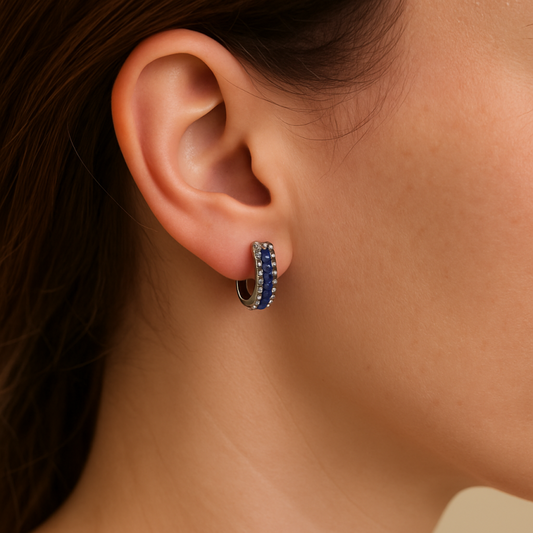 Blue Velvet Hoop
