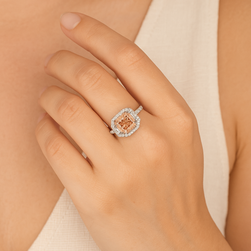 Peach Glow W Ring