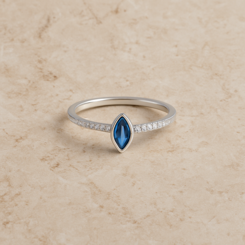 Blue Flame W Ring
