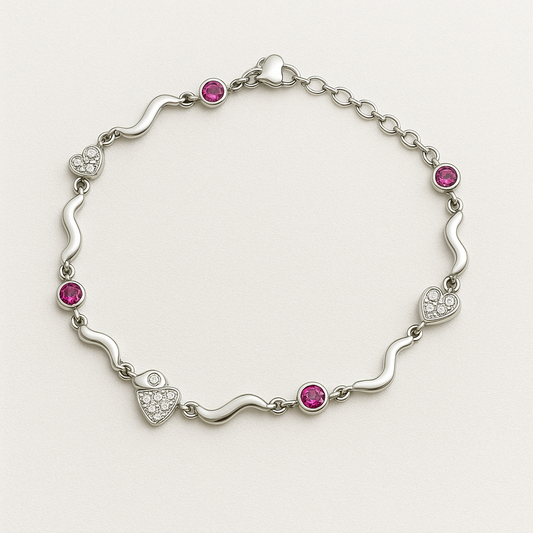 Hearts Waves Charm